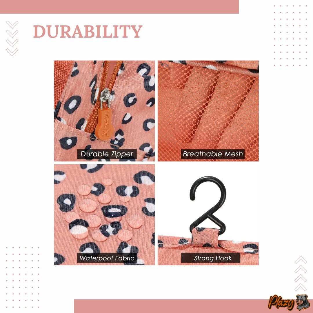 Multifunctional Travel Essentials Kit | For Women | Color: Leopard skin Rose Gold