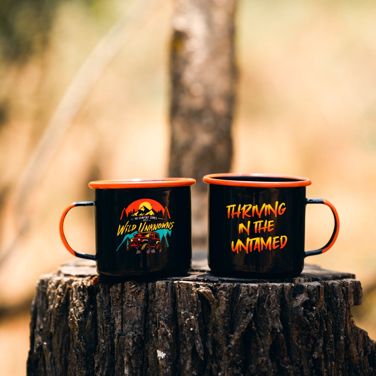 Plazy Enamel Mug | Thrive | Colour: Black | 350ml