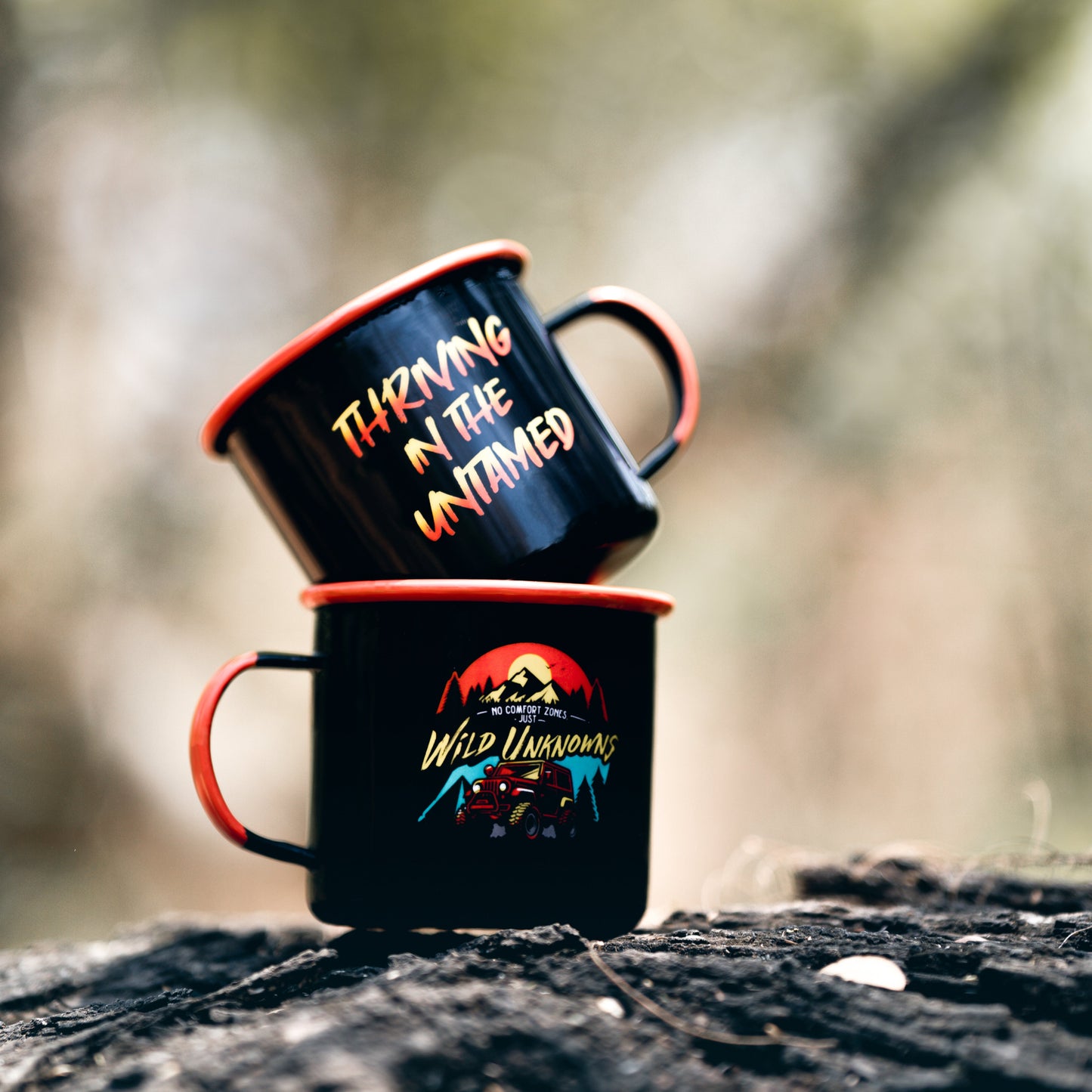 Plazy Enamel Mug | Thrive | Colour: Black | 350ml