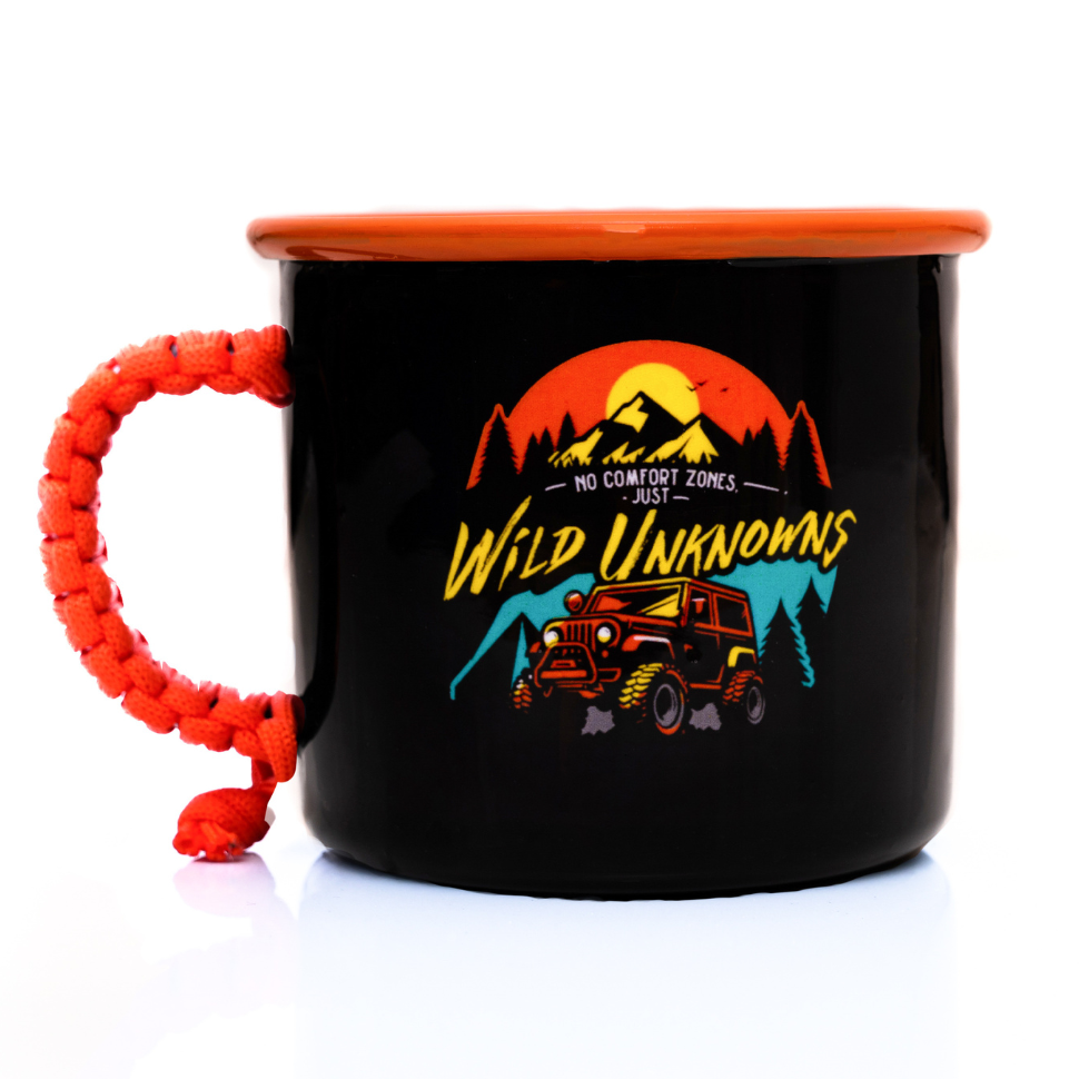 Plazy Enamel Mug | Thrive | Colour: Black | 350ml