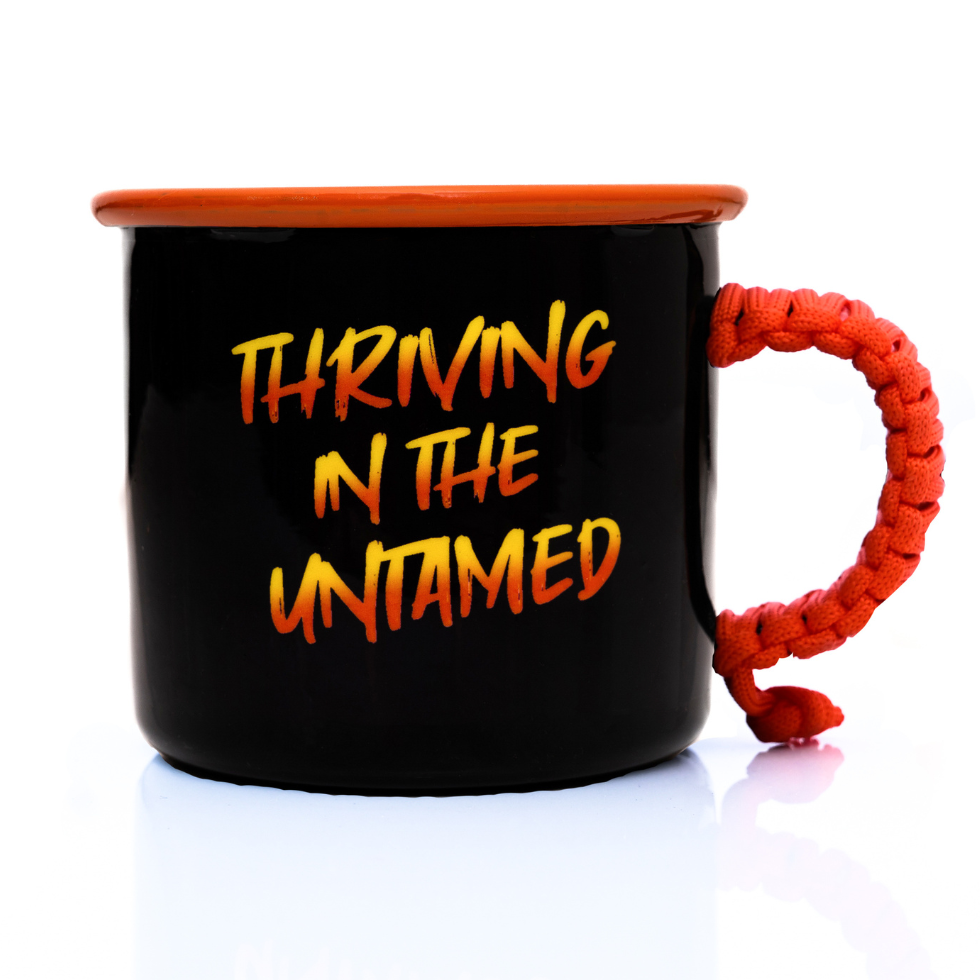 Plazy Enamel Mug | Thrive | Colour: Black | 350ml