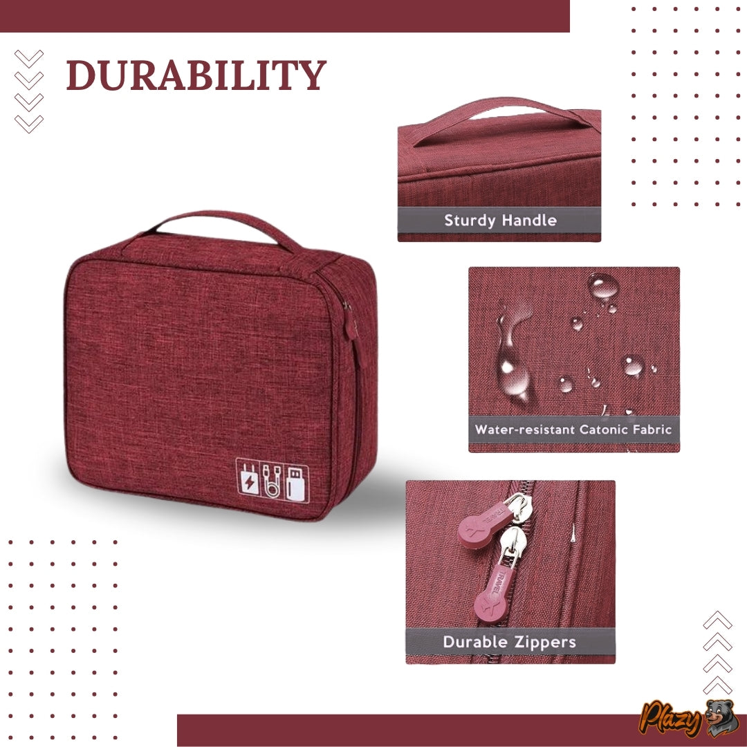 Multifunctional Travel Essentials Kit | Unisex | Color: Maroon