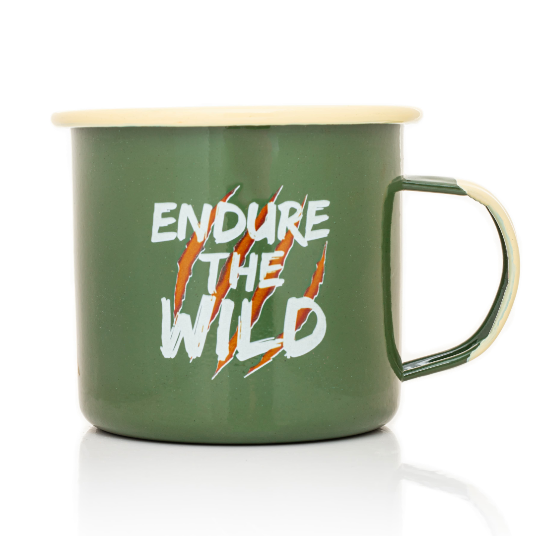 Plazy Enamel Mug | Thirst for Adventure | Colour: Green | 350ml