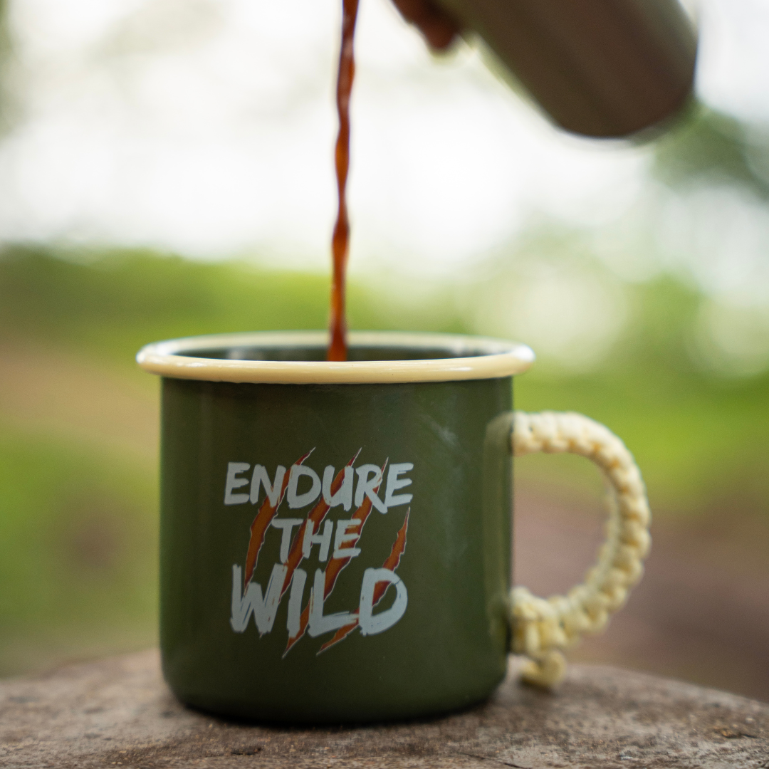 Plazy Enamel Mug | Thirst for Adventure | Colour: Green | 350ml