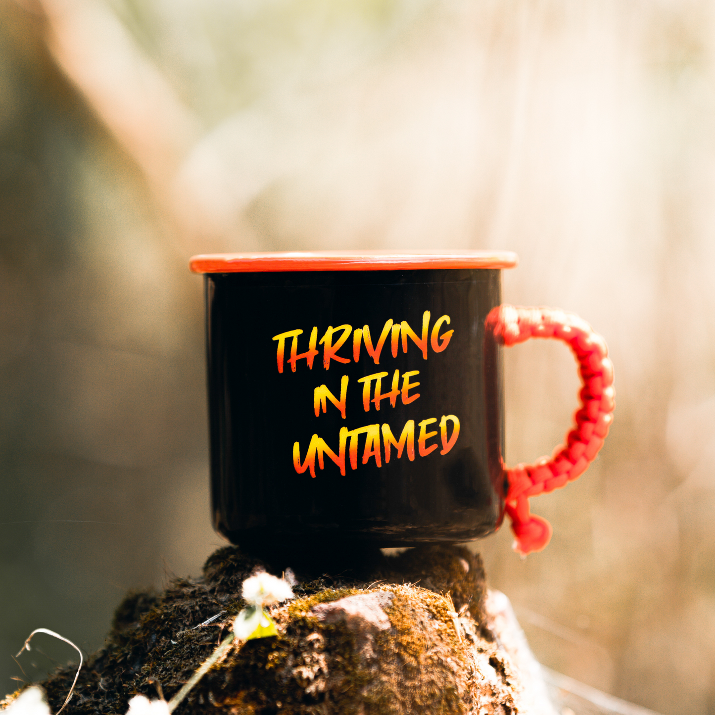Plazy Enamel Mug | Thrive | Colour: Black | 350ml