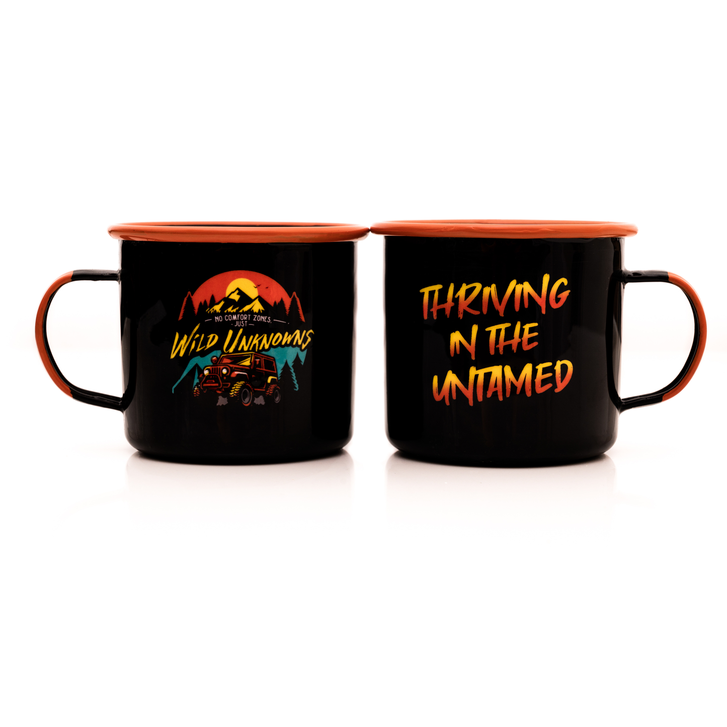 Plazy Enamel Mug | Thrive | Colour: Black | 350ml