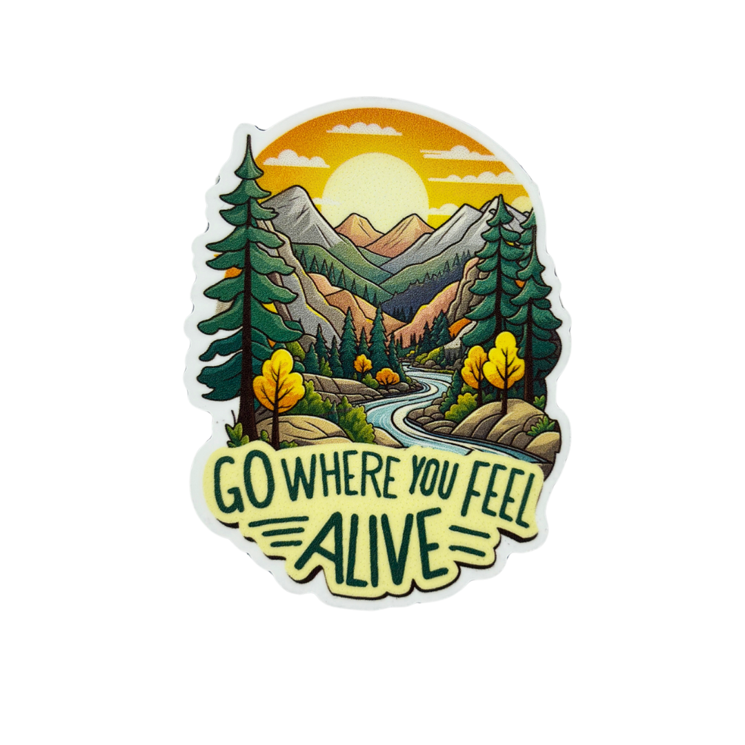 Plazy Fridge Magnets | Go Where You Feel Alive | 1pc
