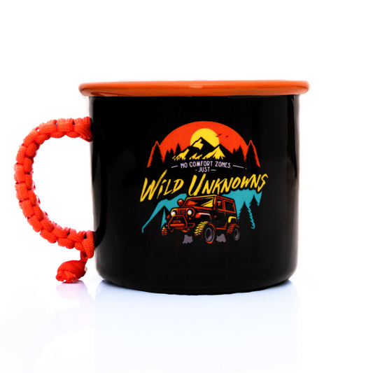 Plazy Enamel Mug | Thrive | Colour: Black | 350ml