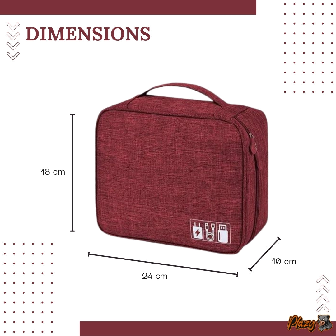 Multifunctional Travel Essentials Kit | Unisex | Color: Maroon