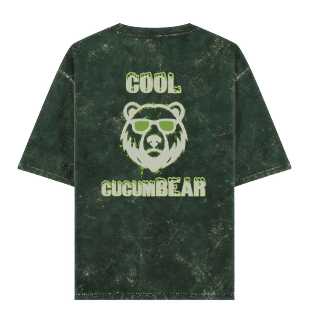 Unisex Acid Washed Oversized Tee - Cool Cucumbear