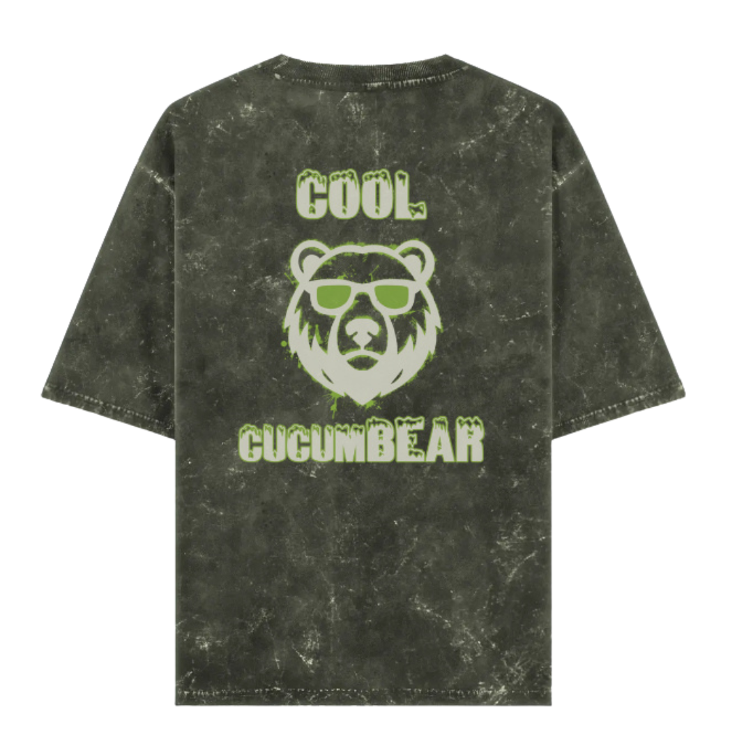 Unisex Acid Washed Oversized Tee - Cool Cucumbear