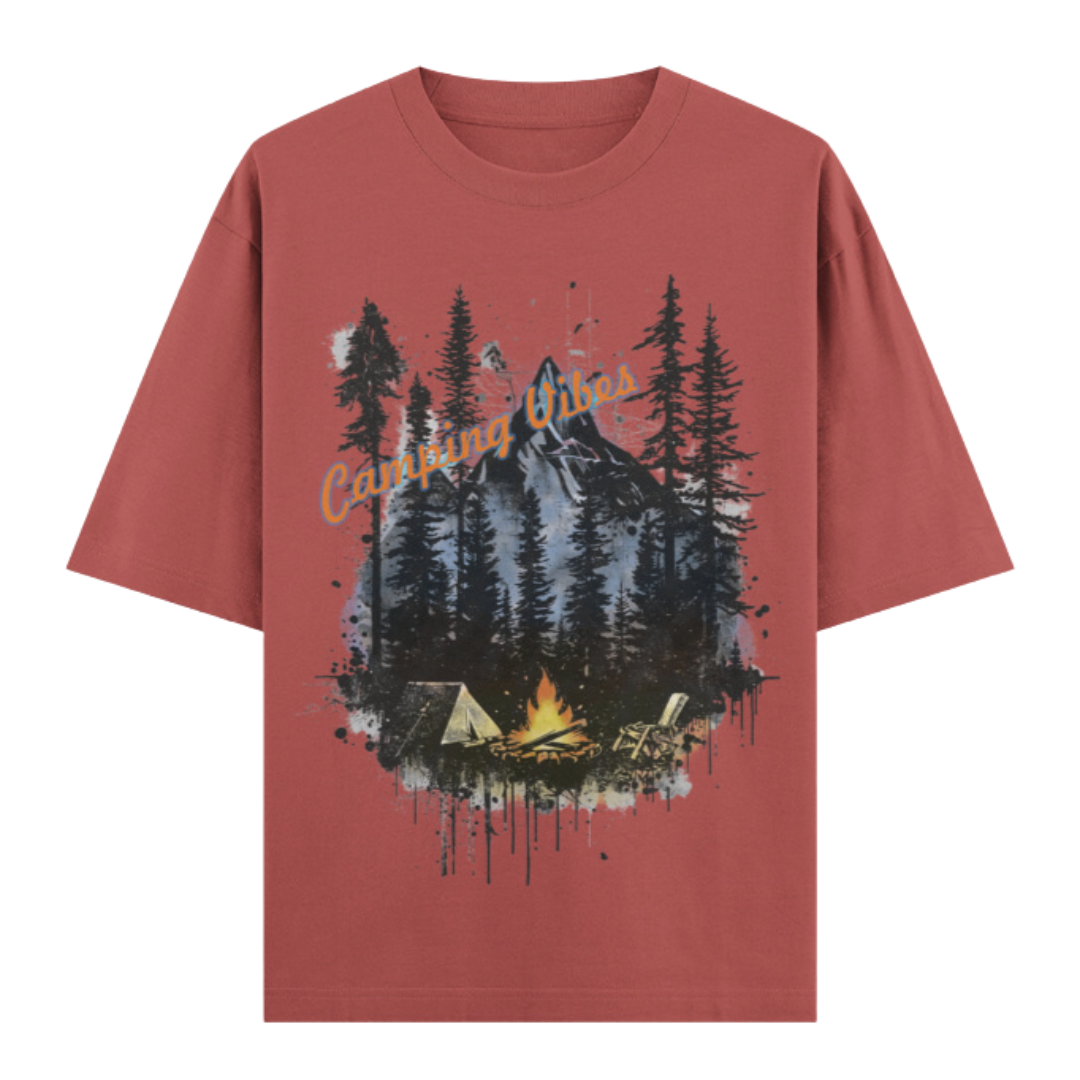 Unisex Oversized Classic T-Shirt - Camping Vibes