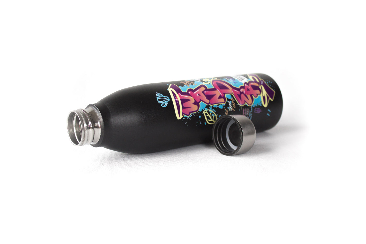 Plazy Water Bottle | Stainless Steel | Wander | Colour: Black | 1000ml
