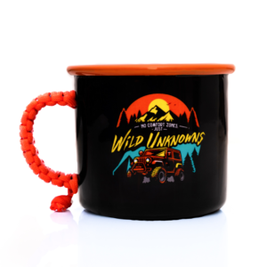 Plazy Enamel Mug | Thrive | Colour: Black | 350ml