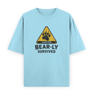 Unisex Oversized Classic T-Shirt - Bearly Survived
