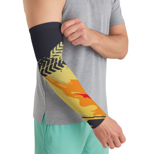 Male Arm Sleeves - Orange Trim