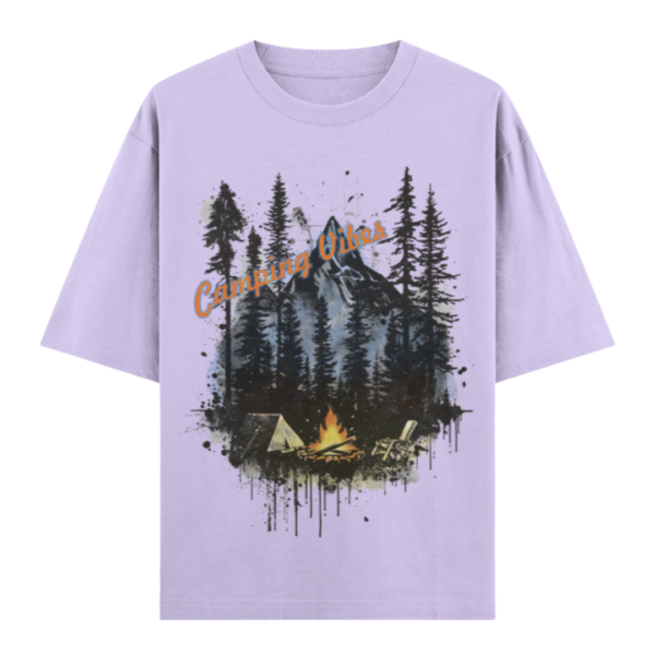 Unisex Oversized Classic T-Shirt - Camping Vibes - Image 6