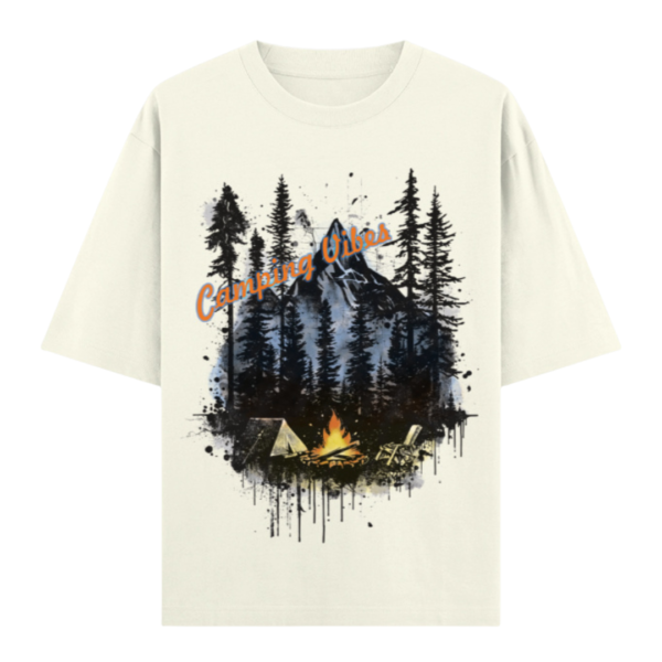 Unisex Oversized Classic T-Shirt - Camping Vibes - Image 4