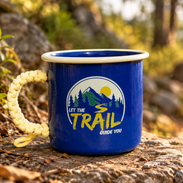 Plazy Enamel Mug | Keep Moving Forward | Colour: Blue | 350ml - Image 2